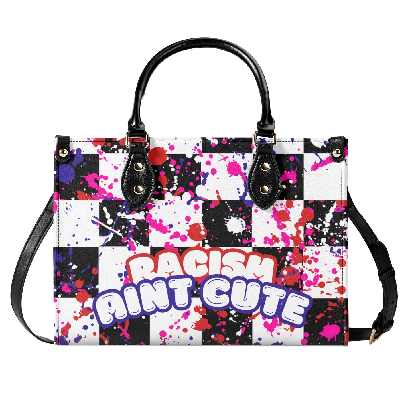 RACISM AINT CUTE, BUT MY BAG IS • THE LEATHER TOTE