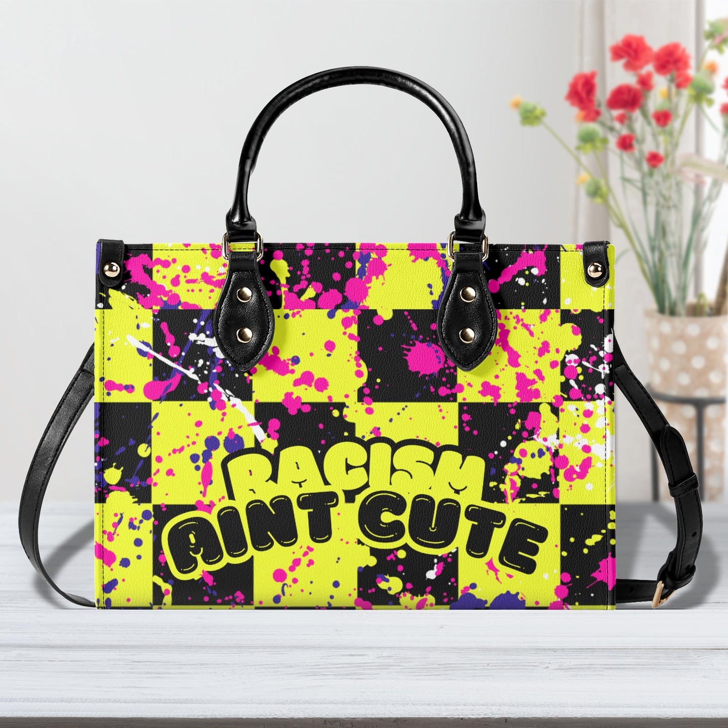 RACISM AINT CUTE, BUT MY BAG IS • THE LEATHER TOTE