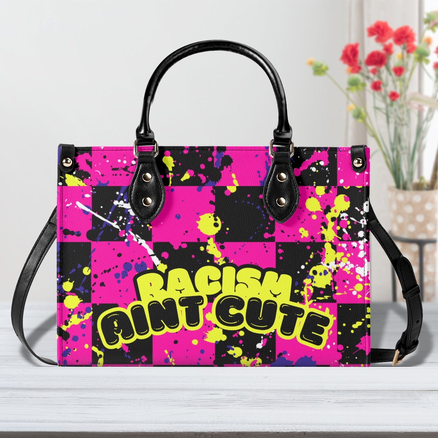 RACISM AINT CUTE, BUT MY BAG IS • THE LEATHER TOTE