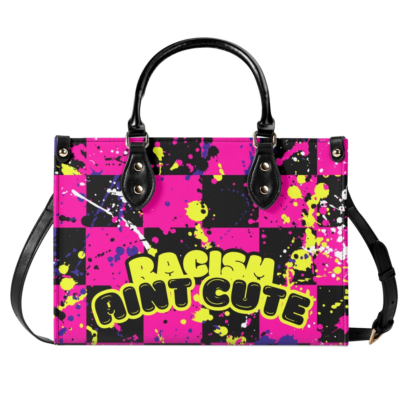 RACISM AINT CUTE, BUT MY BAG IS • THE LEATHER TOTE