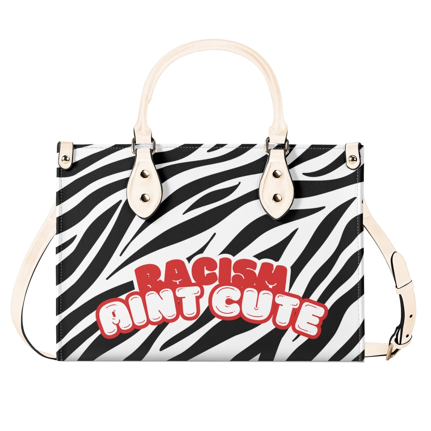 RACISM AINT CUTE, BUT MY BAG IS • THE LEATHER TOTE