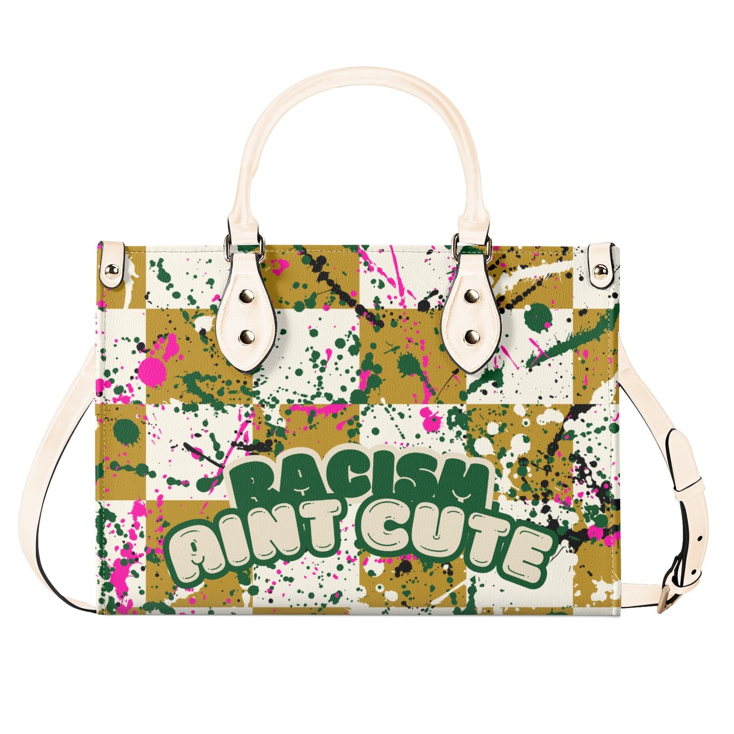 RACISM AINT CUTE, BUT MY BAG IS • THE LEATHER TOTE