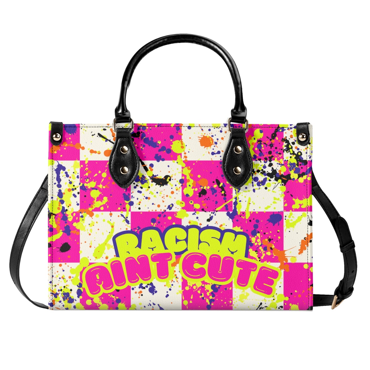 RACISM AINT CUTE, BUT MY BAG IS • THE LEATHER TOTE