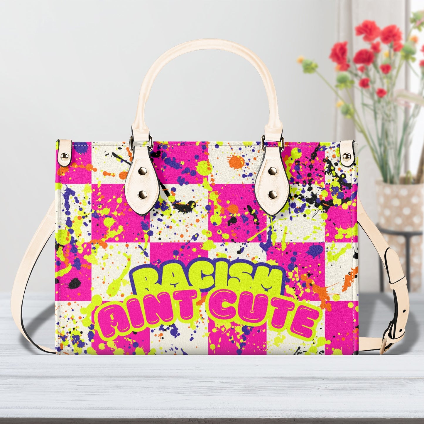 RACISM AINT CUTE, BUT MY BAG IS • THE LEATHER TOTE