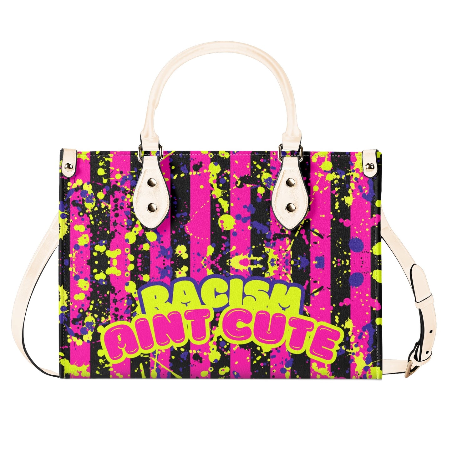 RACISM AINT CUTE, BUT MY BAG IS • THE LEATHER TOTE