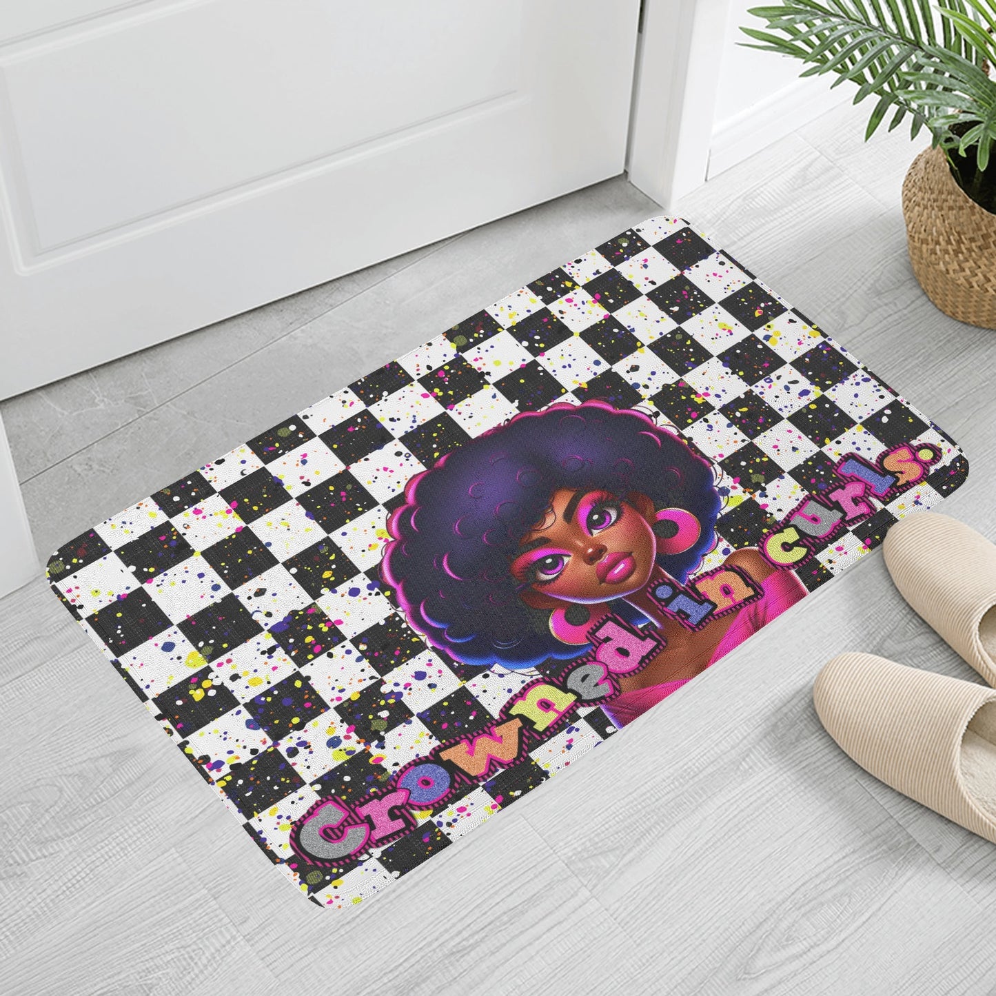 CROWNED IN CURLS • THE DOOR MAT