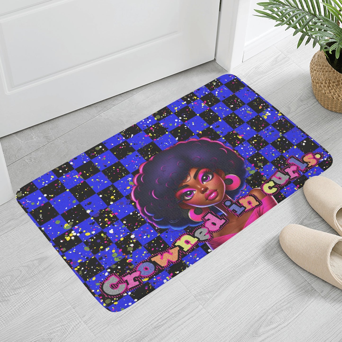 CROWNED IN CURLS • THE DOOR MAT