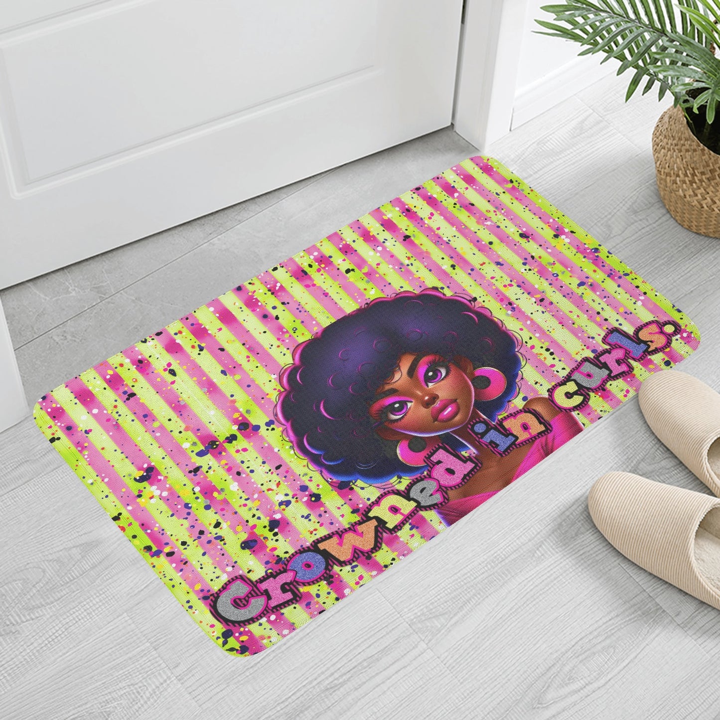 CROWNED IN CURLS • THE DOOR MAT