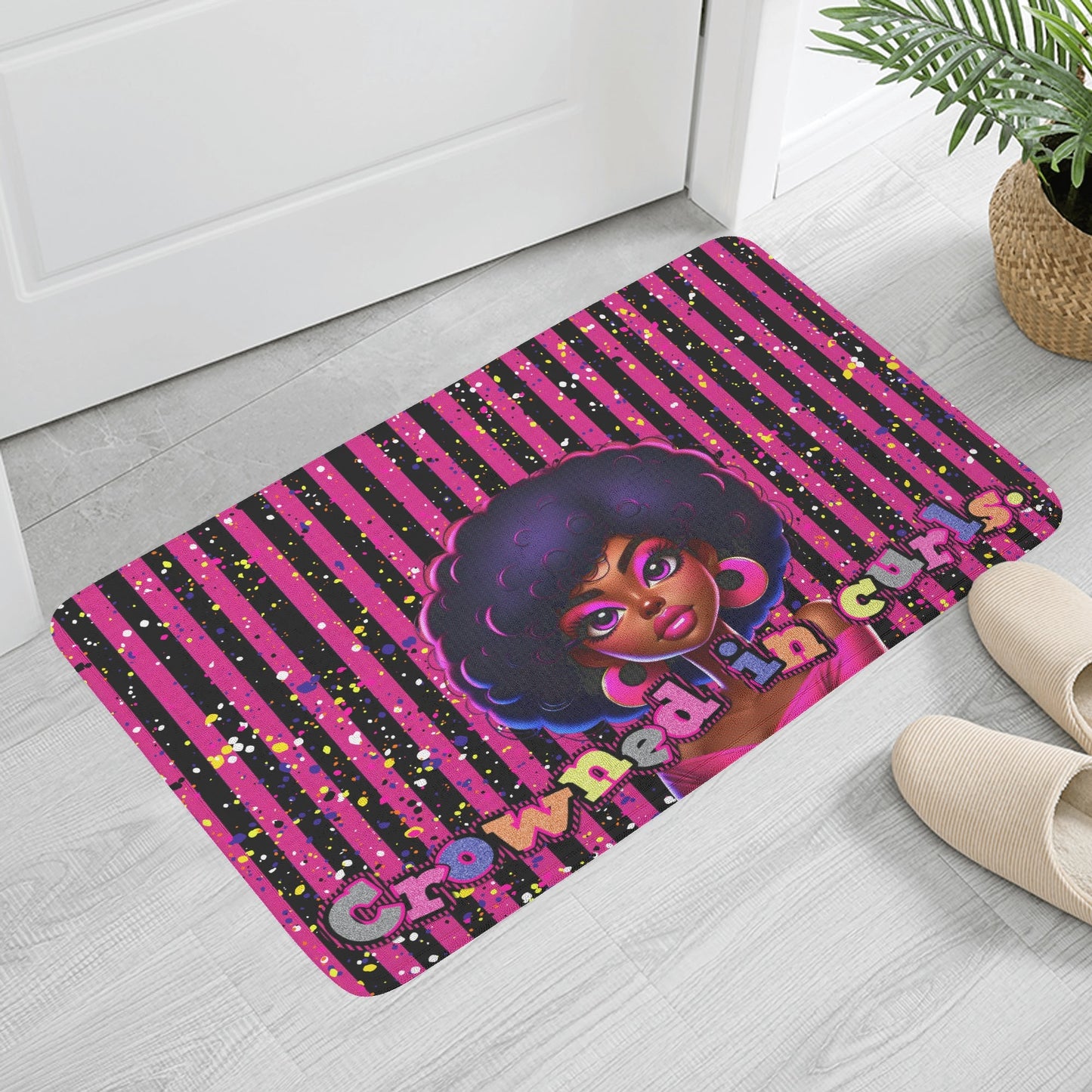 CROWNED IN CURLS • THE DOOR MAT