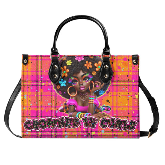 CROWNED IN CURLS • THE LEATHER TOTE