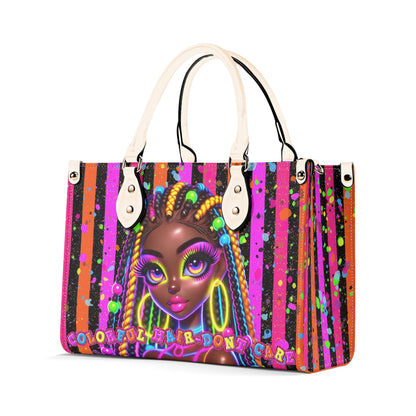 COLORFUL HAIR DONT CARE • THE LEATHER TOTE