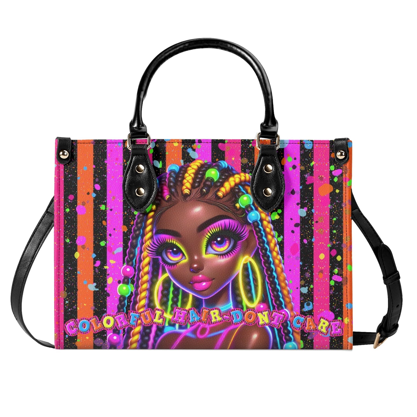 COLORFUL HAIR DONT CARE • THE LEATHER TOTE