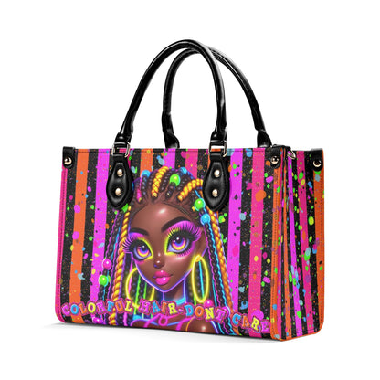 COLORFUL HAIR DONT CARE • THE LEATHER TOTE