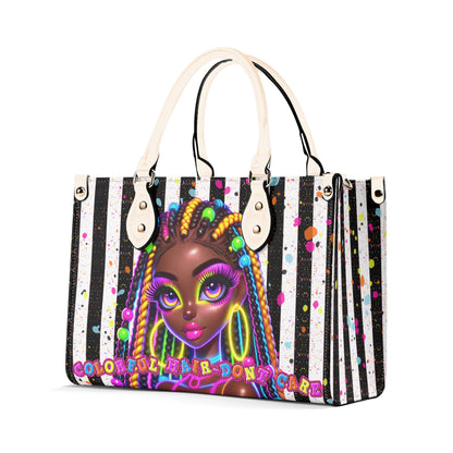 COLORFUL HAIR DONT CARE • THE LEATHER TOTE