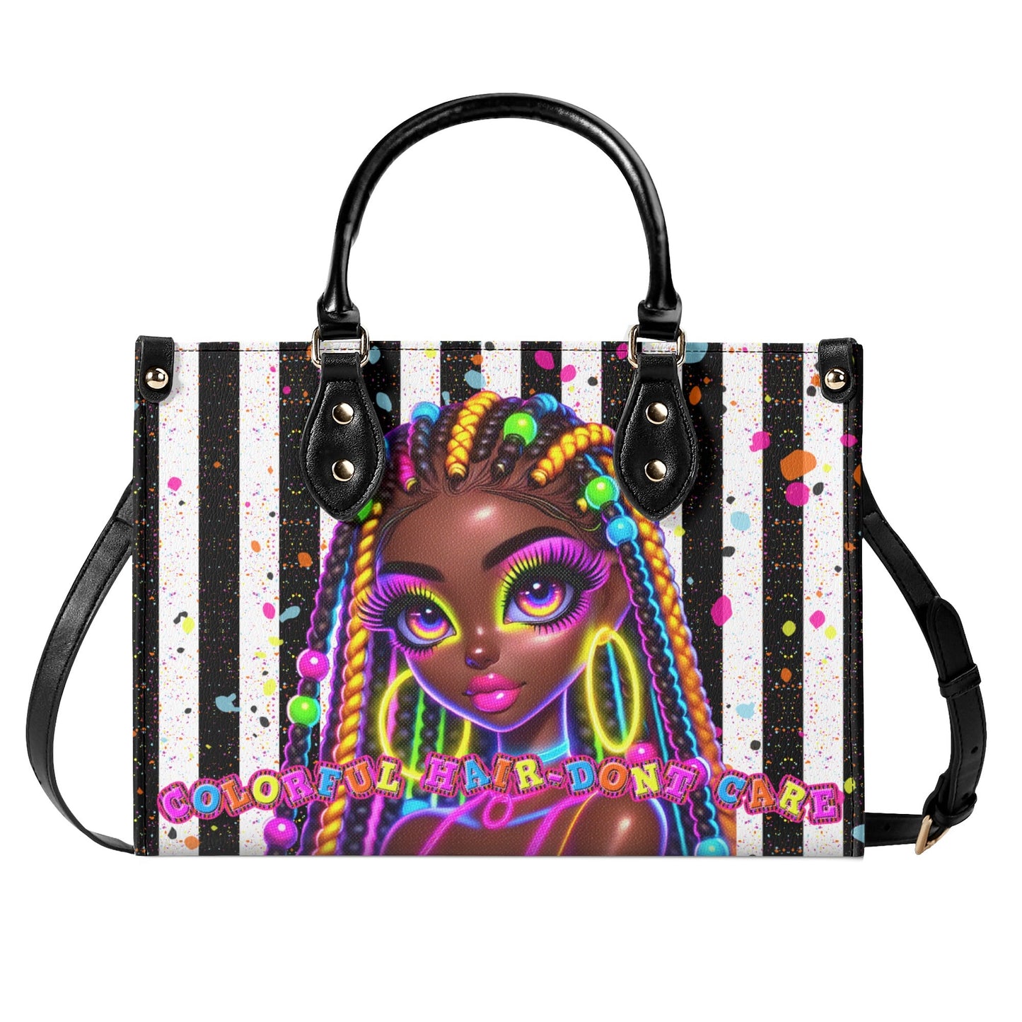 COLORFUL HAIR DONT CARE • THE LEATHER TOTE