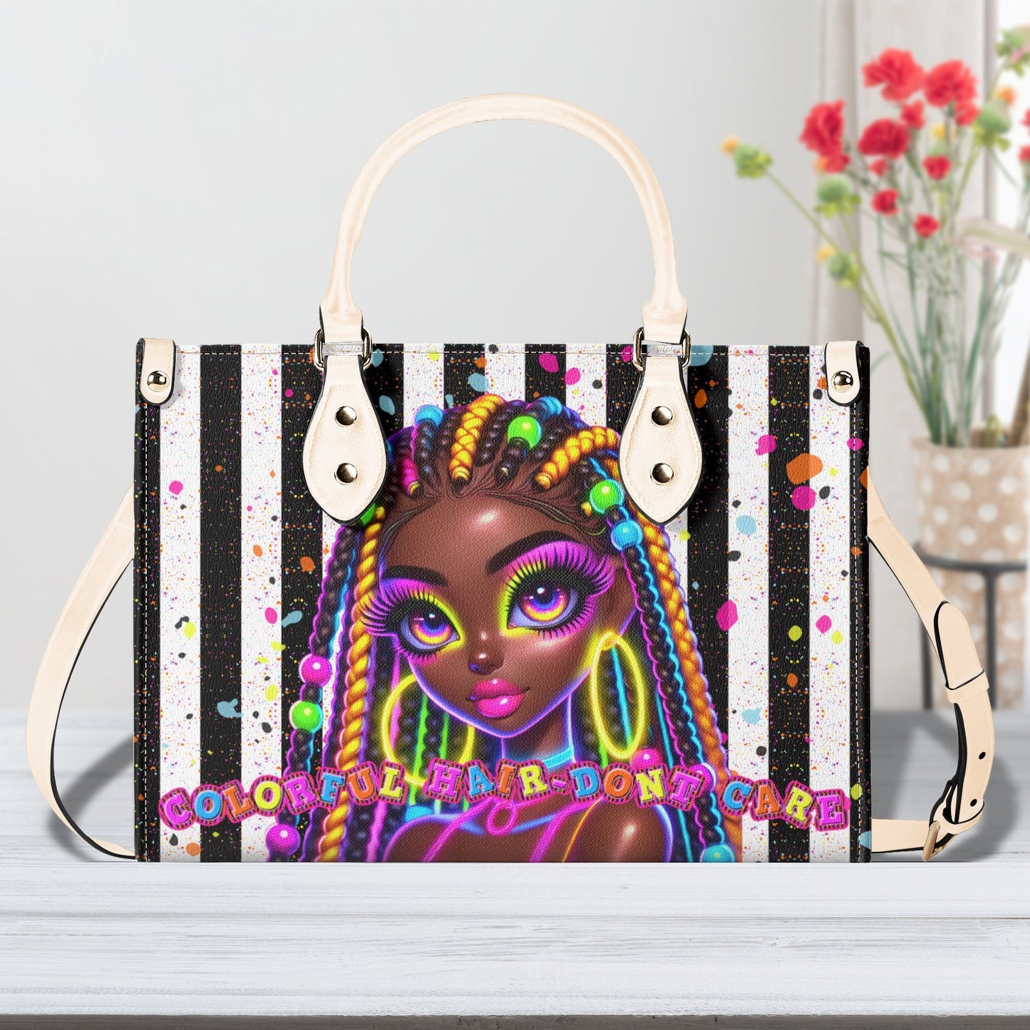 COLORFUL HAIR DONT CARE • THE LEATHER TOTE