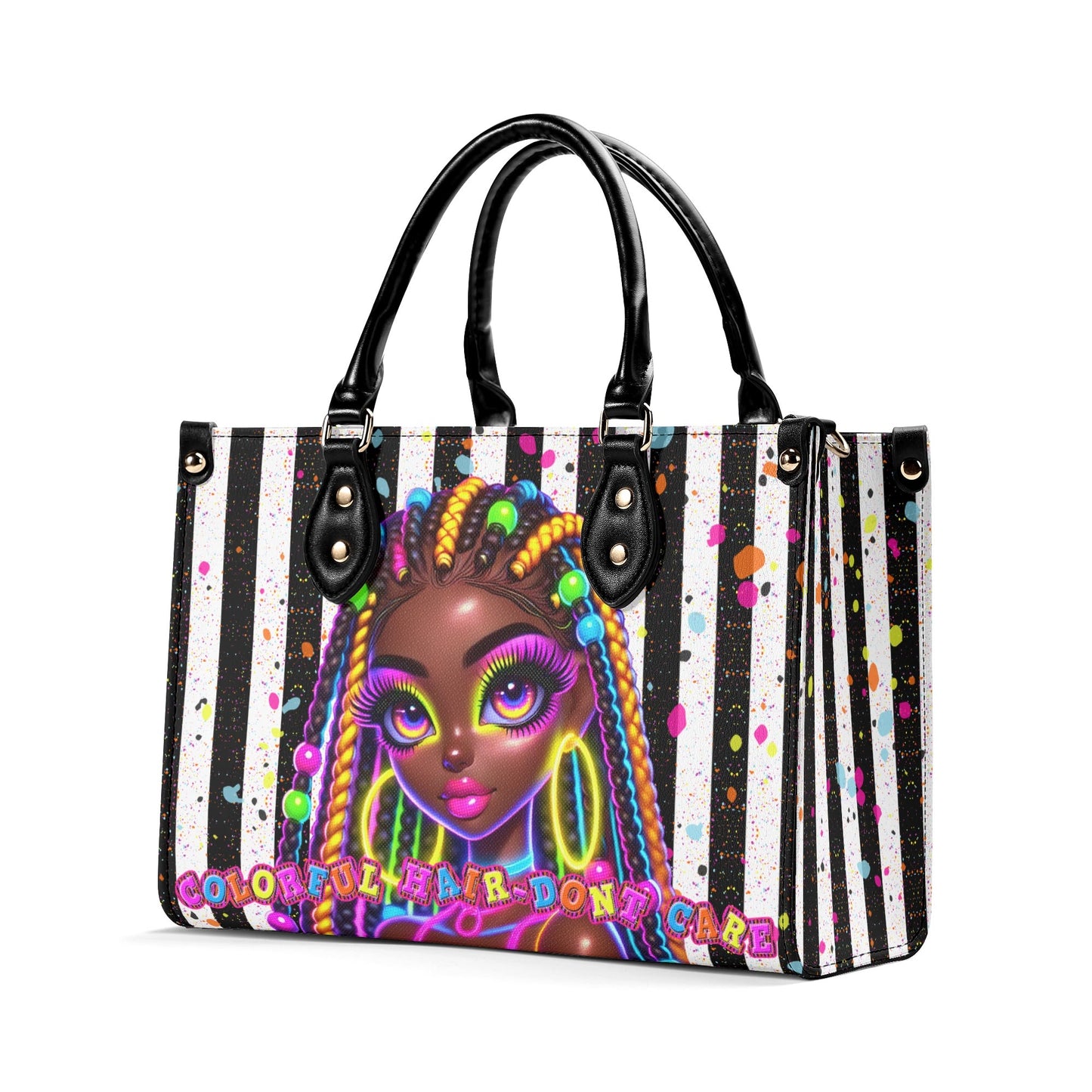 COLORFUL HAIR DONT CARE • THE LEATHER TOTE