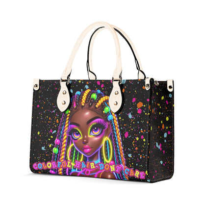 COLORFUL HAIR DONT CARE • THE LEATHER TOTE