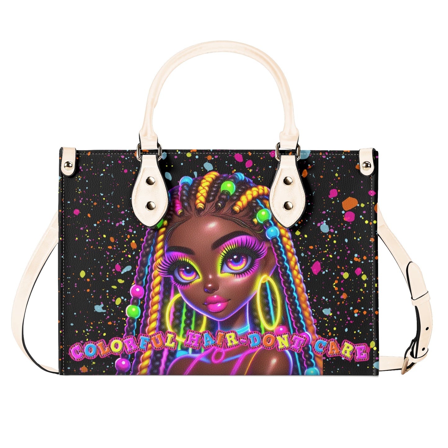 COLORFUL HAIR DONT CARE • THE LEATHER TOTE