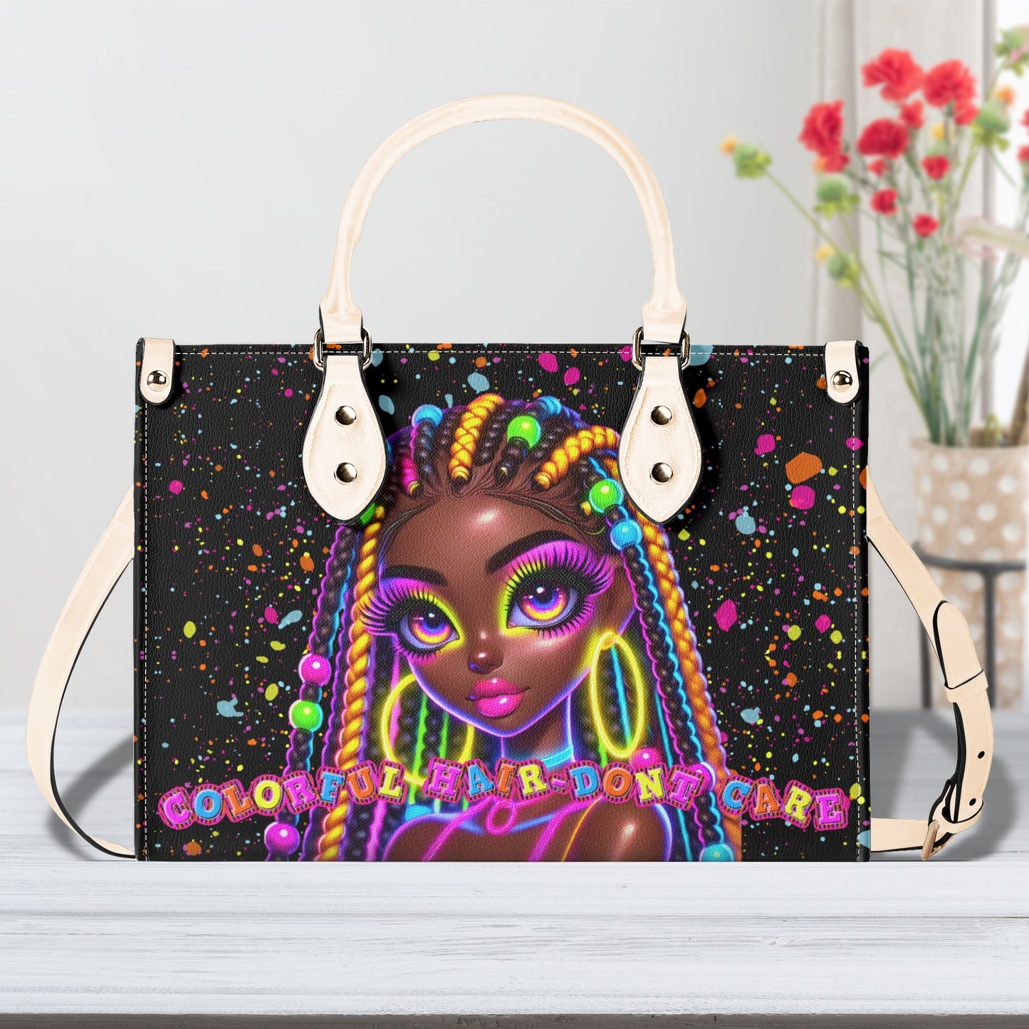 COLORFUL HAIR DONT CARE • THE LEATHER TOTE