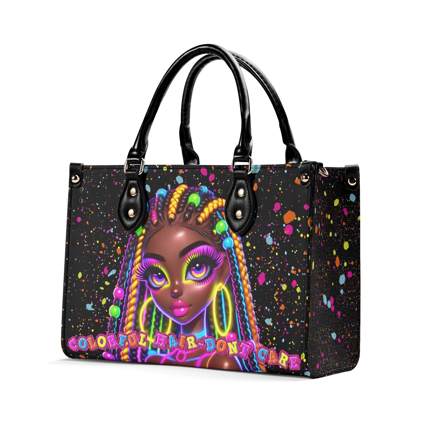 COLORFUL HAIR DONT CARE • THE LEATHER TOTE