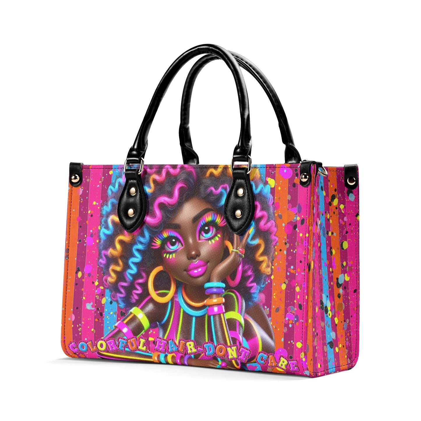 COLORFUL HAIR DONT CARE • THE LEATHER TOTE