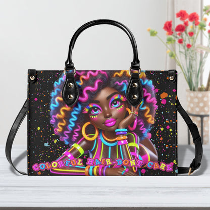 COLORFUL HAIR DONT CARE • THE LEATHER TOTE