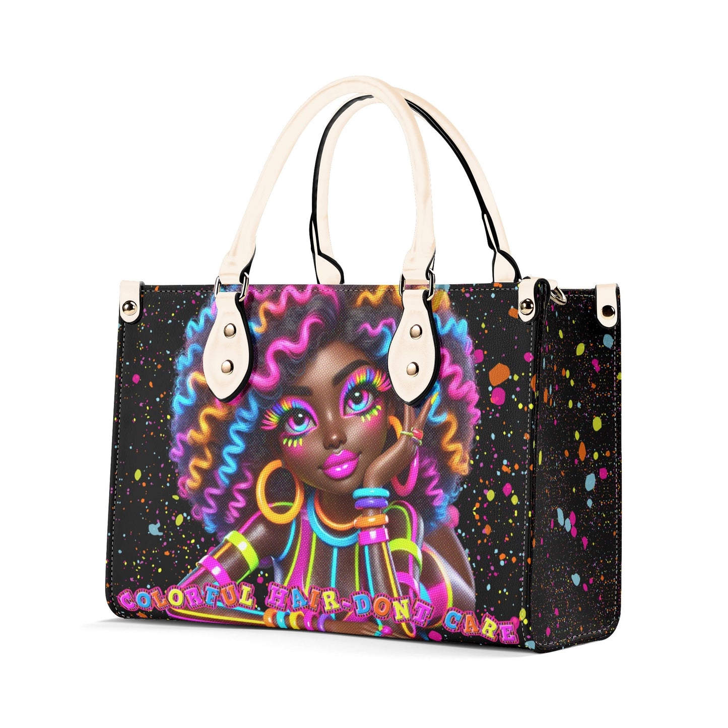 COLORFUL HAIR DONT CARE • THE LEATHER TOTE