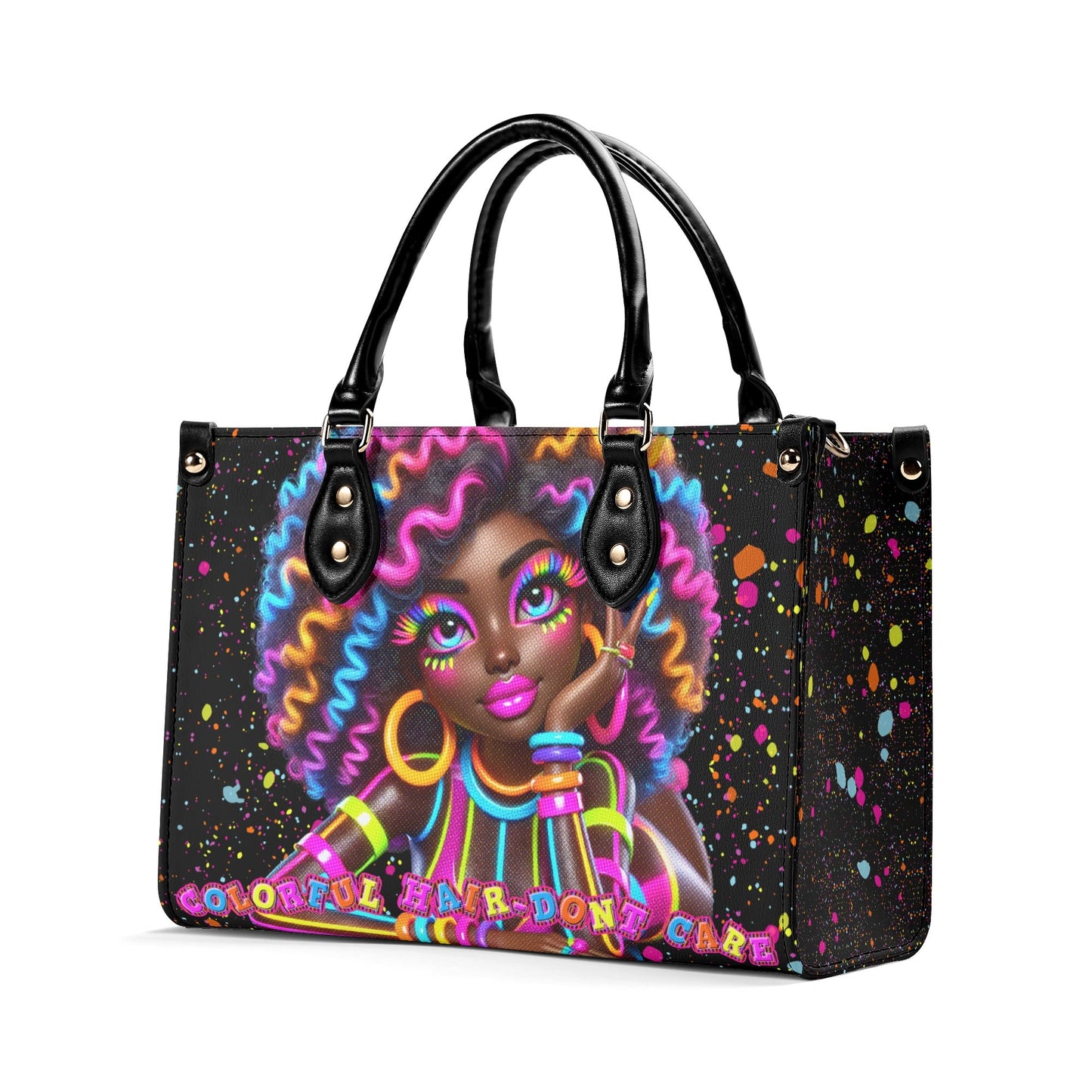 COLORFUL HAIR DONT CARE • THE LEATHER TOTE