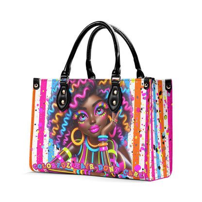 COLORFUL HAIR DONT CARE • THE LEATHER TOTE