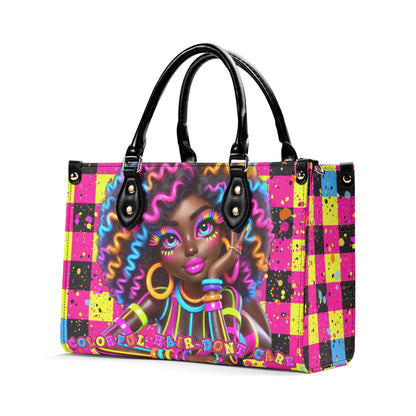 COLORFUL HAIR DONT CARE • THE LEATHER TOTE