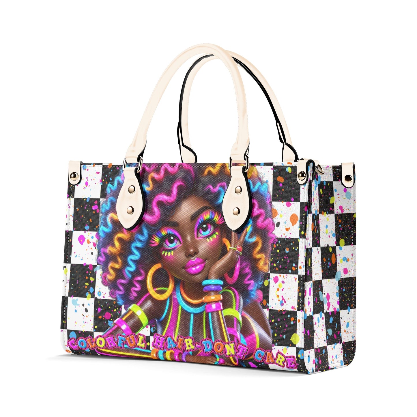 COLORFUL HAIR DONT CARE • THE LEATHER TOTE