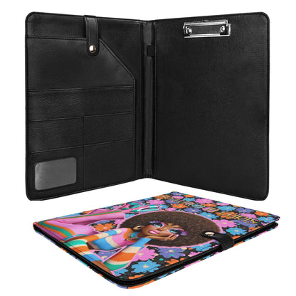 CROWNED IN CURLS • THE LEATHER PADFOLIO