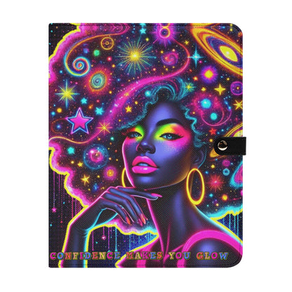 CONFIDENCE MAKES YOU GLOW • THE LEATHER PADFOLIO