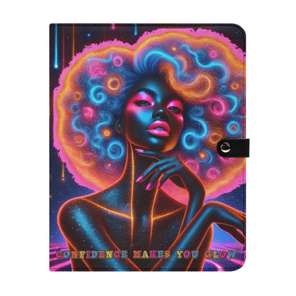 CONFIDENCE MAKES YOU GLOW • THE LEATHER PADFOLIO