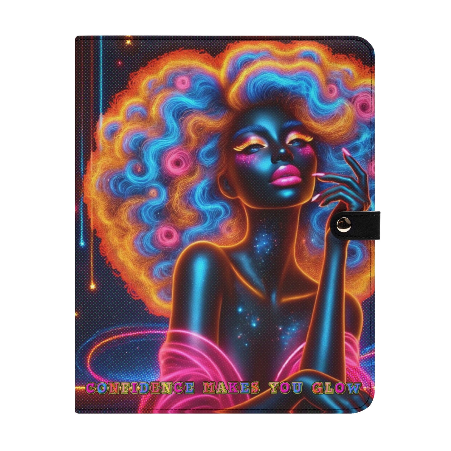 CONFIDENCE MAKES YOU GLOW • THE LEATHER PADFOLIO