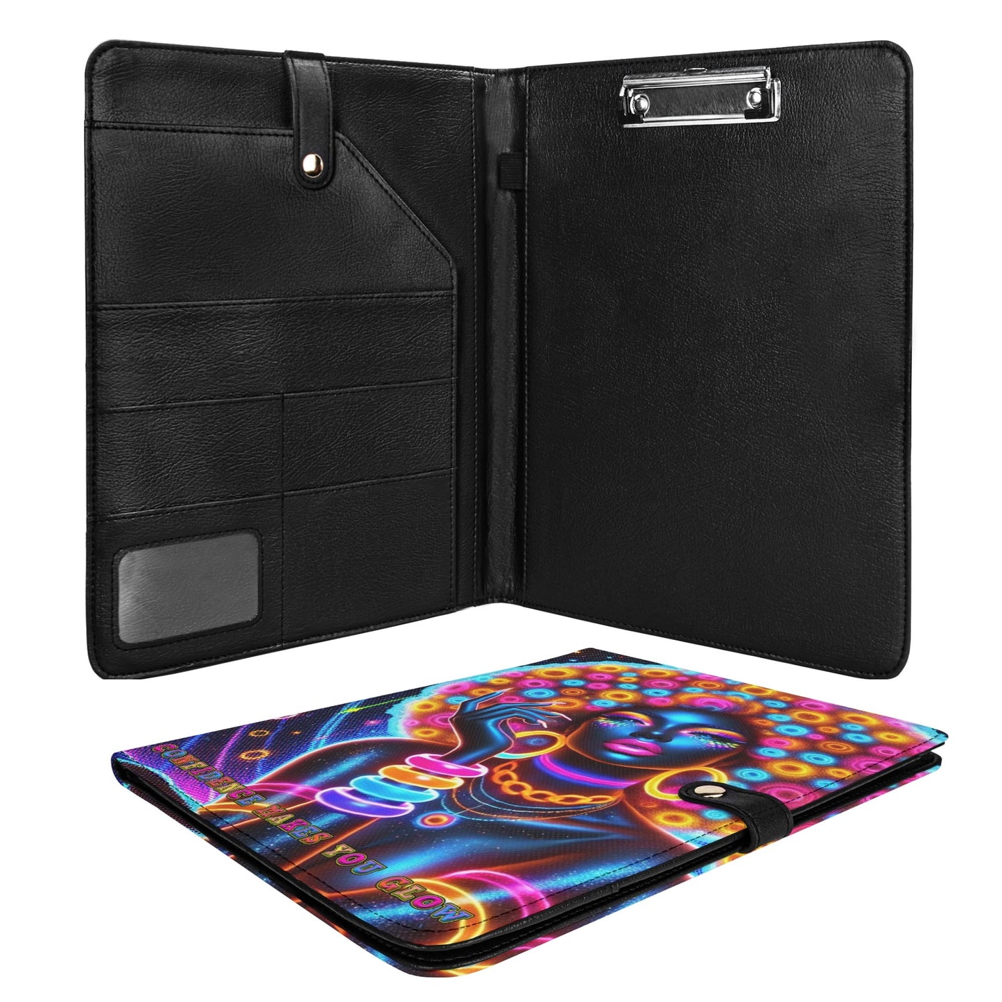 CONFIDENCE MAKES YOU GLOW • THE LEATHER PADFOLIO