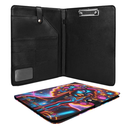 CONFIDENCE MAKES YOU GLOW • THE LEATHER PADFOLIO