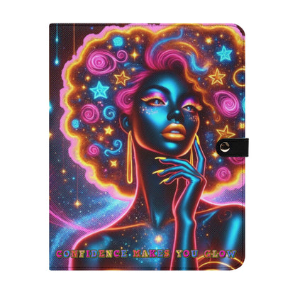 CONFIDENCE MAKES YOU GLOW • THE LEATHER PADFOLIO