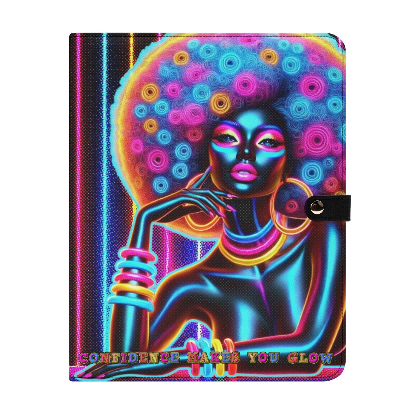 CONFIDENCE MAKES YOU GLOW • THE LEATHER PADFOLIO