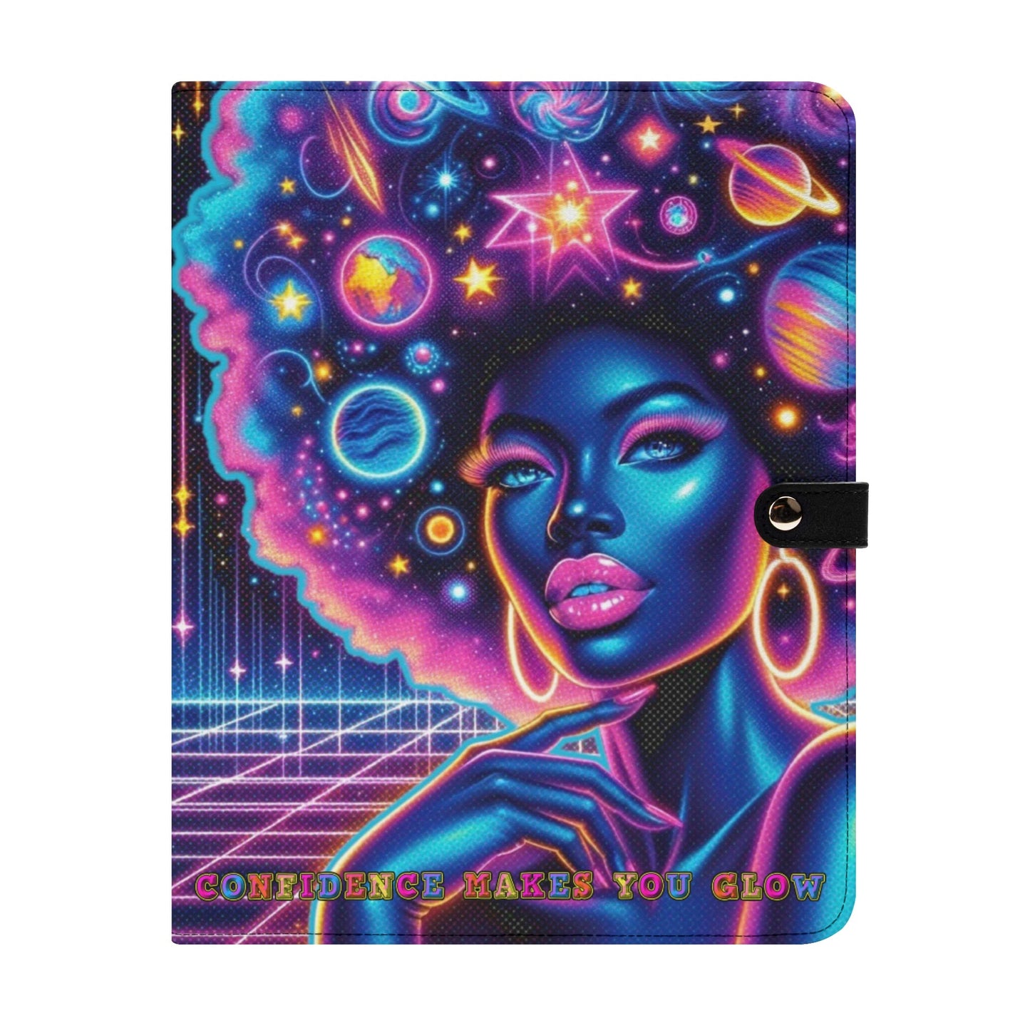 CONFIDENCE MAKES YOU GLOW • THE LEATHER PADFOLIO