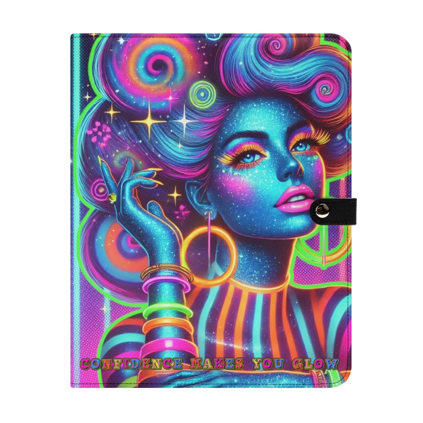 CONFIDENCE MAKES YOU GLOW • THE LEATHER PADFOLIO