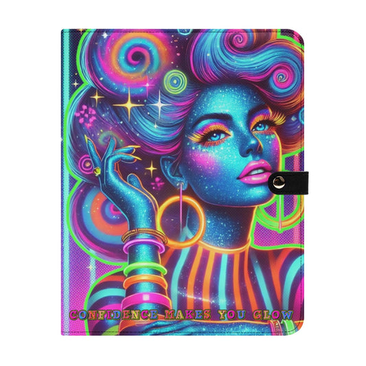 CONFIDENCE MAKES YOU GLOW • THE LEATHER PADFOLIO