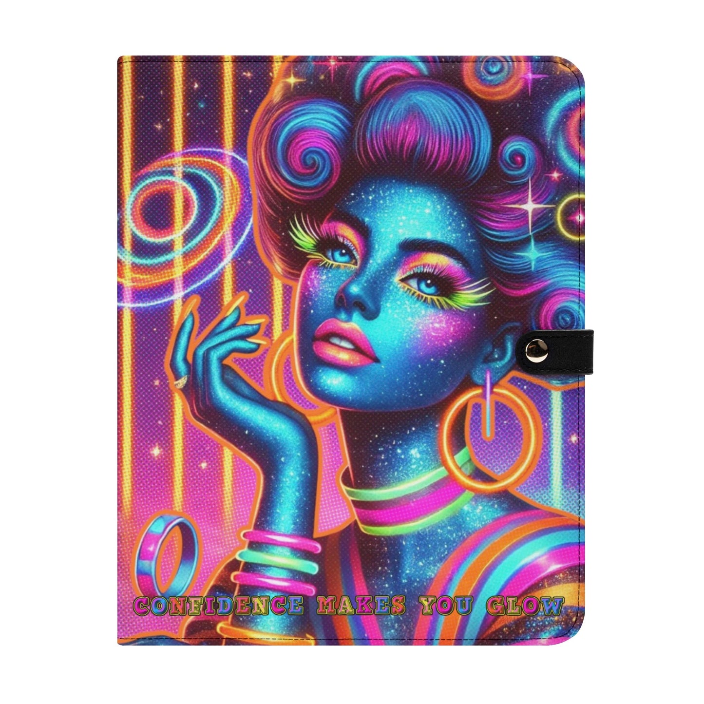 CONFIDENCE MAKES YOU GLOW • THE LEATHER PADFOLIO